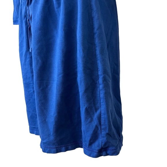 GH BASS & CO Blue Blouson 3/4 Sleeve Knit Mini 100% Cotton Drawstring Dress XS - Picture 9 of 15